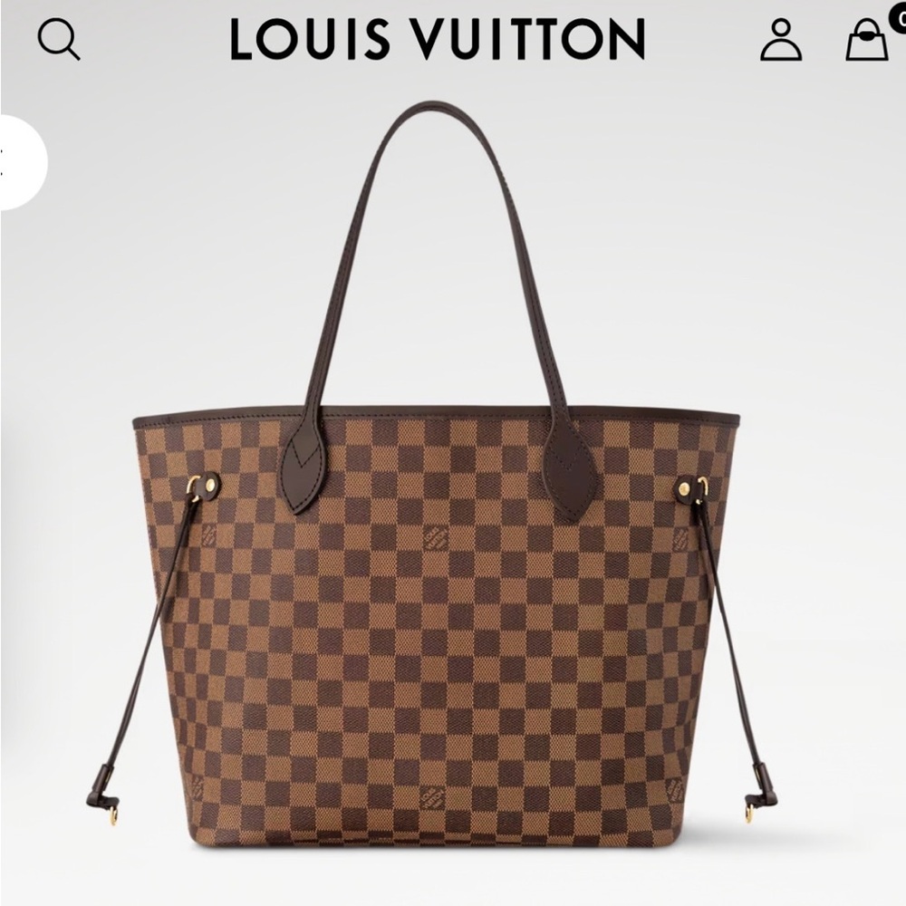 LV Neverfull MM Brown Damier Ebene